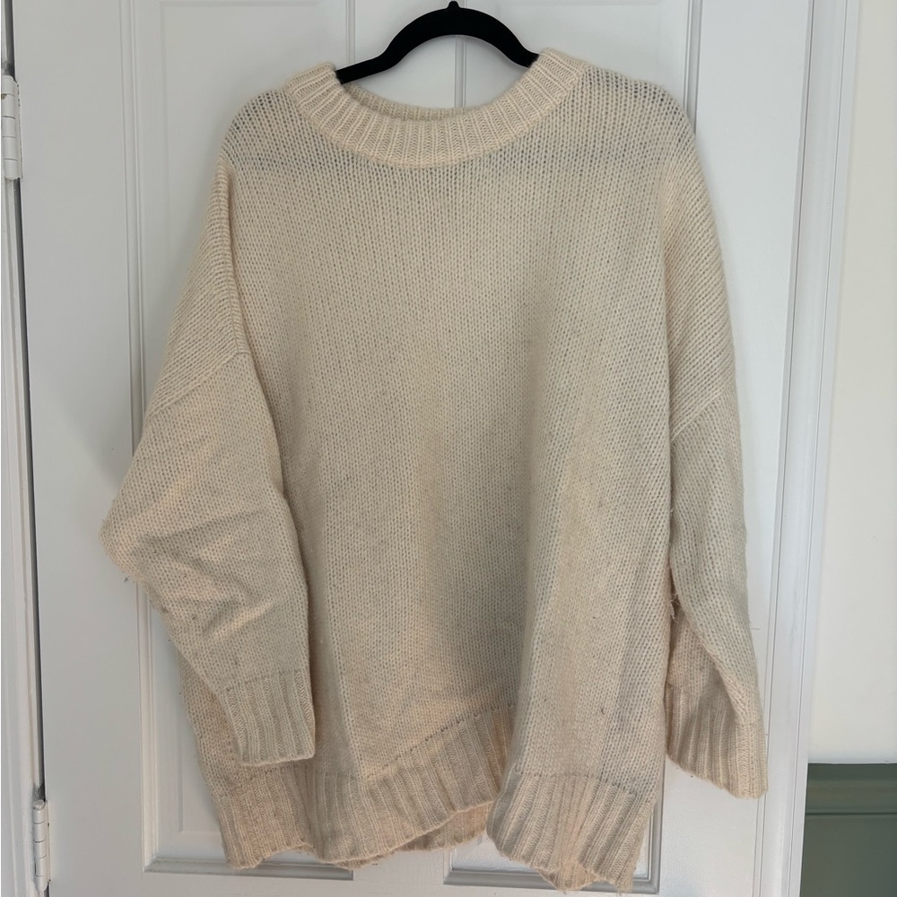 Oversized Jenni Kayne Cream Alpaca Cocoon Sweater